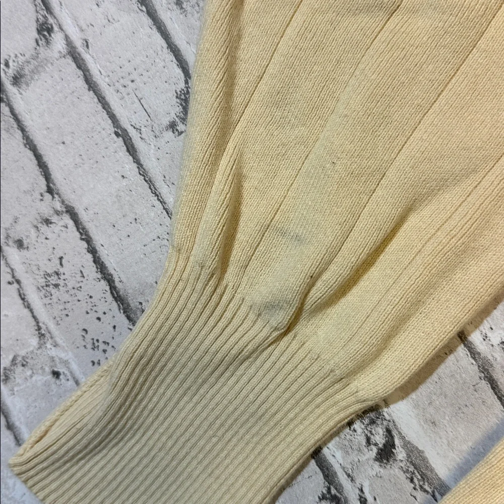 VINTAGE Polo Ralph Lauren mens L Large cream navy blue 100% cotton sweater